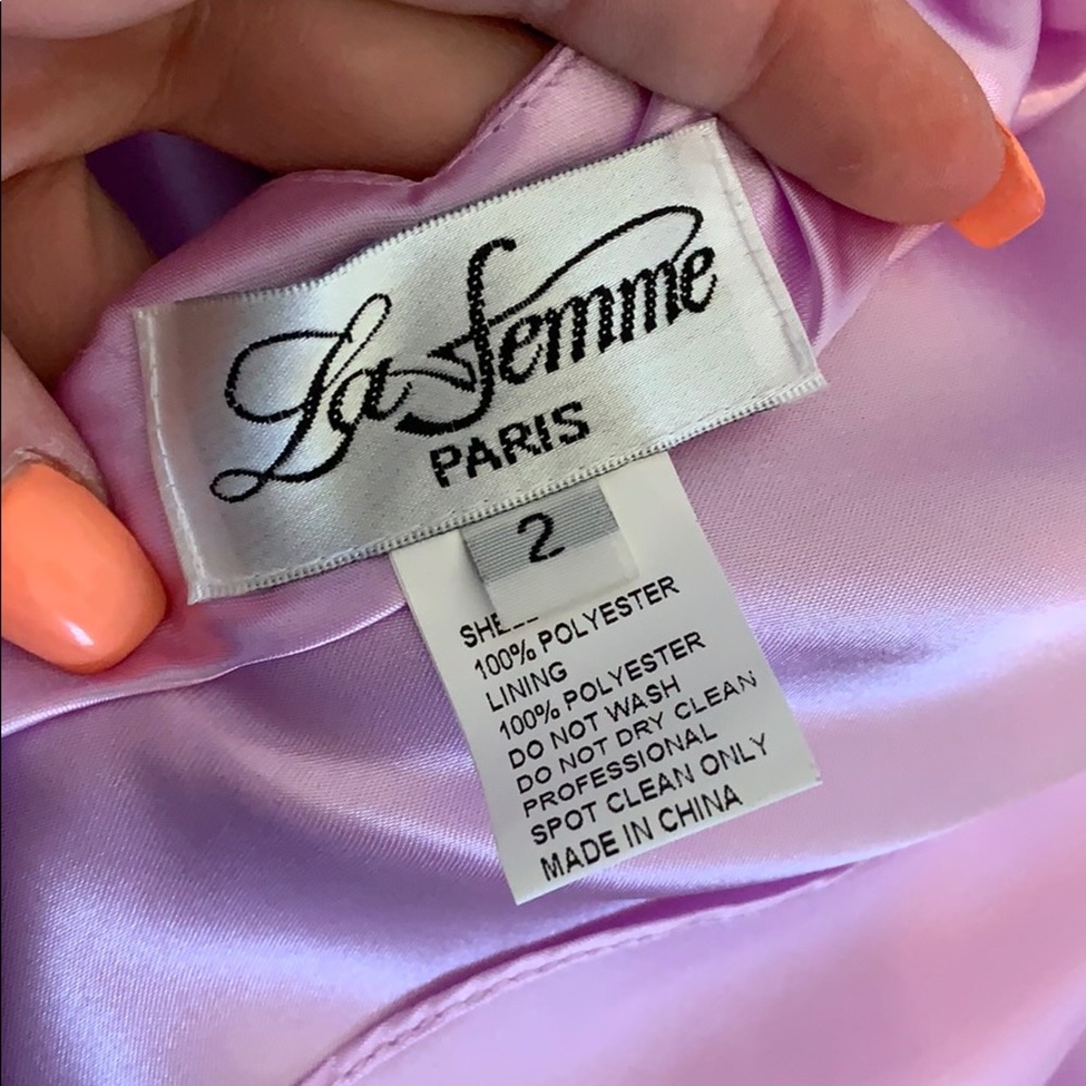 🆕💜La Femme Paris Lavender Embellished Dress - Picture 7 of 8
